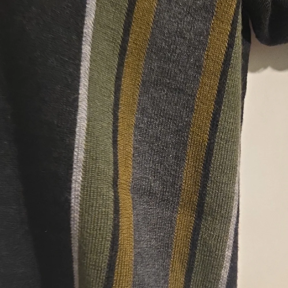 Ibex Black and Olive Striped Scarf